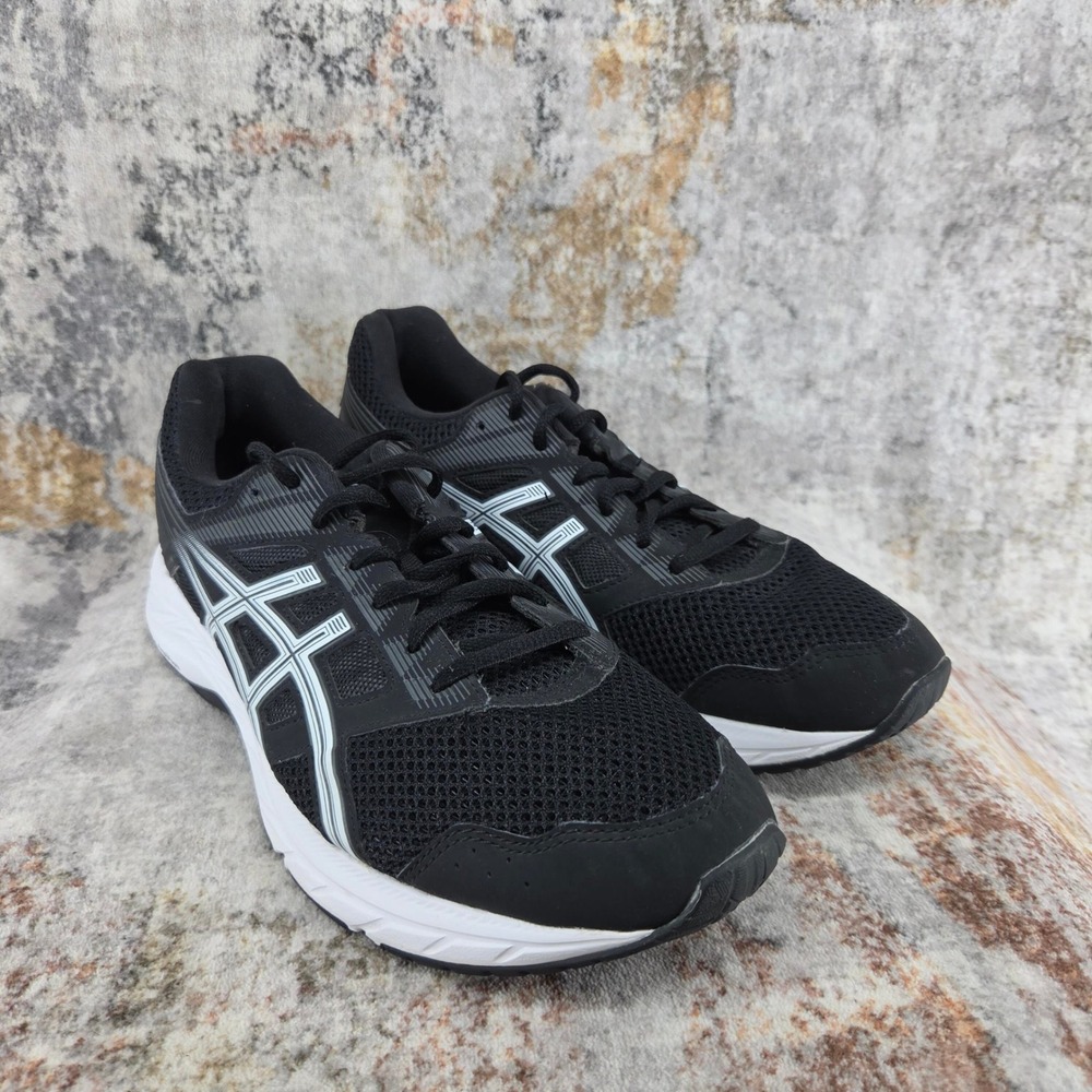 Asics Gel Contend 5 Running Shoes Mens 9 Black White 1011A256 Fitness Trainer